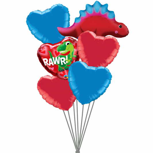 Dino Love Floating Balloon Bouquet Set