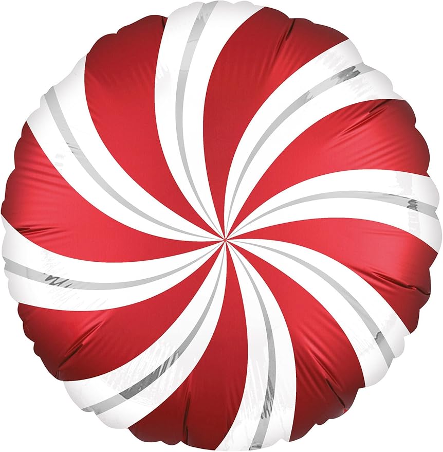 Red Satin Candy Swirl 18” Round