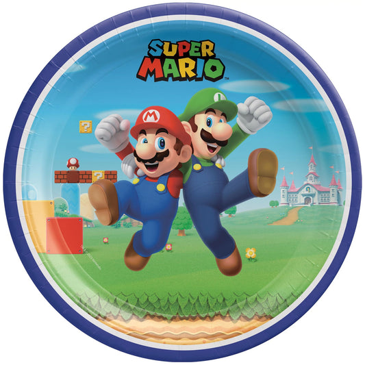 Super Mario 9” Plate- 8ct