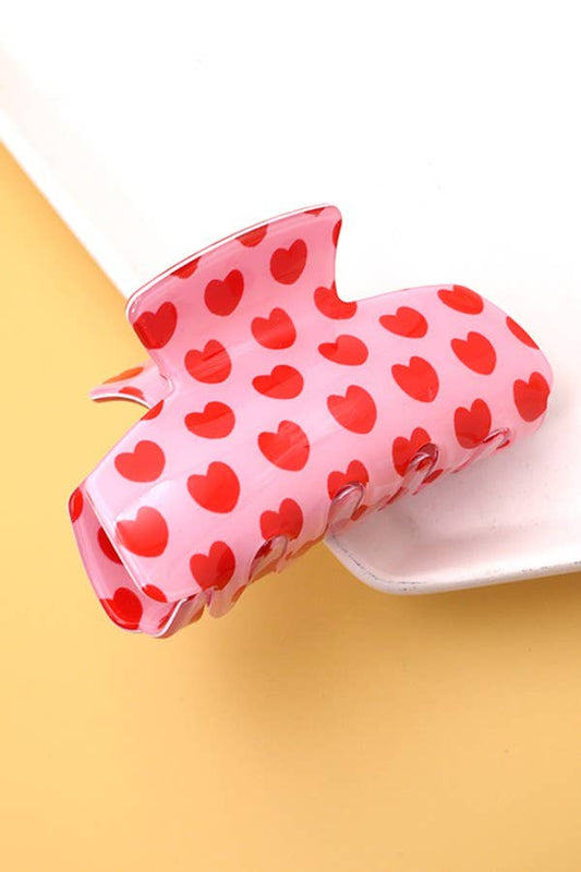 SWIRL HEART HAIR CLAW CLIPS | 40H709: HEART
