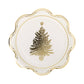 PLPL1674 - Gold Christmas Tree Paper Plate