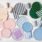 MIDNIGHT BLUE CABANA STRIPE CUPS