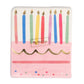 PLBDY32 - Foil Cake & Candles Cocktail Napkin