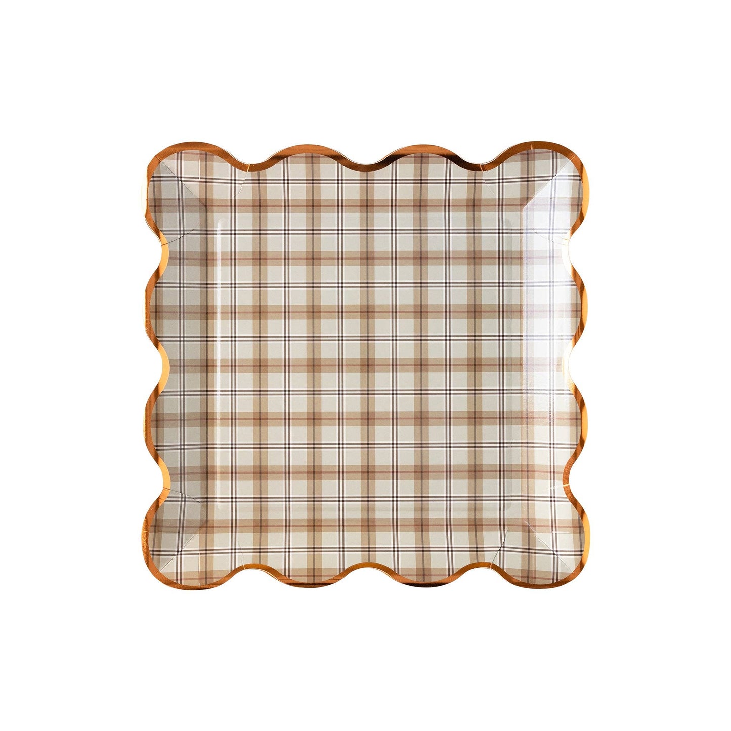 Plaid Square Plate