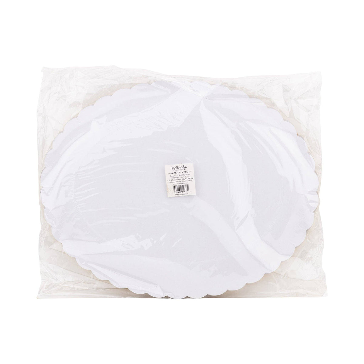 PLPP170 - Pumpkin Gold Scalloped Fall 17" Paper Serving Platters 6ct