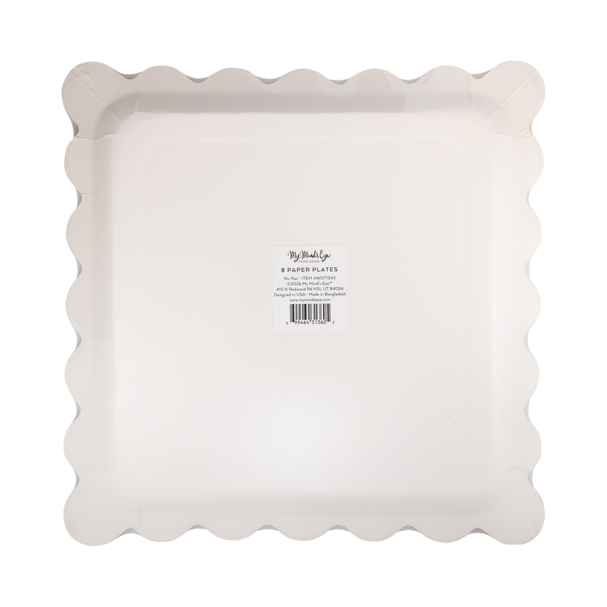 WDT1343 - Rust Ric Rac Paper Plates