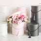 Pearly Round Flower Hat Gift Box with Tassel: Pink / Small