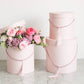 Pearly Round Flower Hat Gift Box with Tassel: Pink / Small