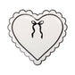 CLV1240 - Cream and Black Scalloped Heart Shaped Plate