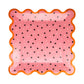 BLL1240 - Pink with Black Star Paper Plate