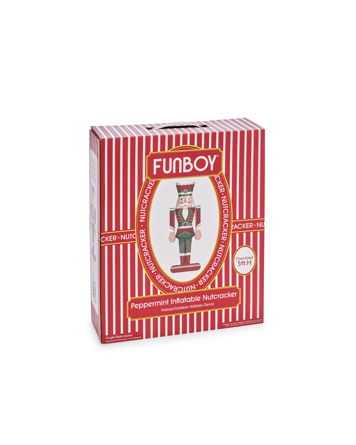 Peppermint Inflatable Nutcracker - 5ft