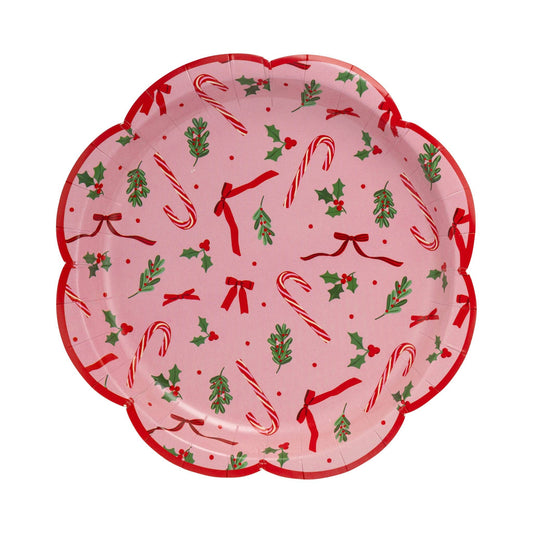 SUG1243 - Candy Cane Patterned Plate