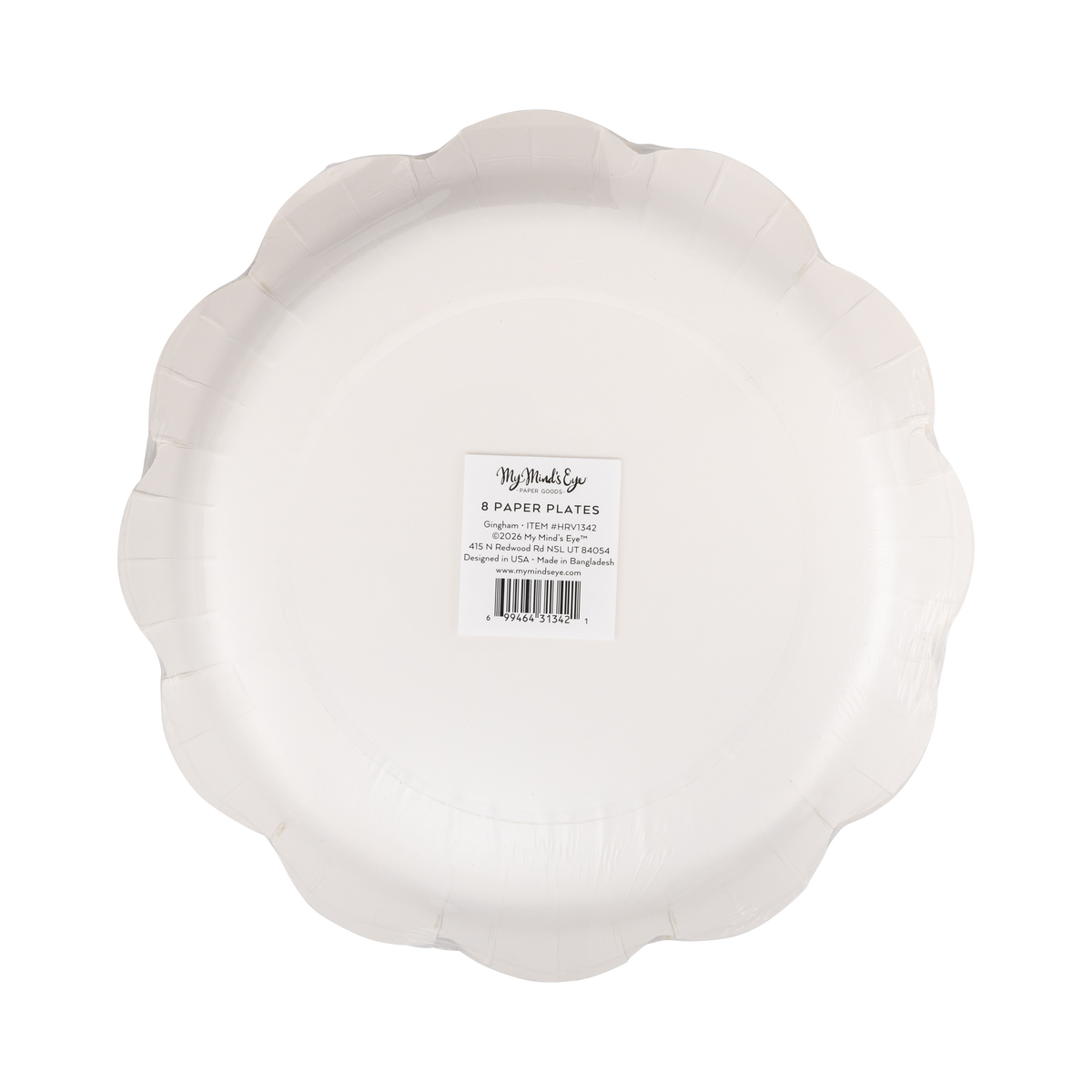 HRV1342 - Gingham Happy Thanksgiving Paper Plates