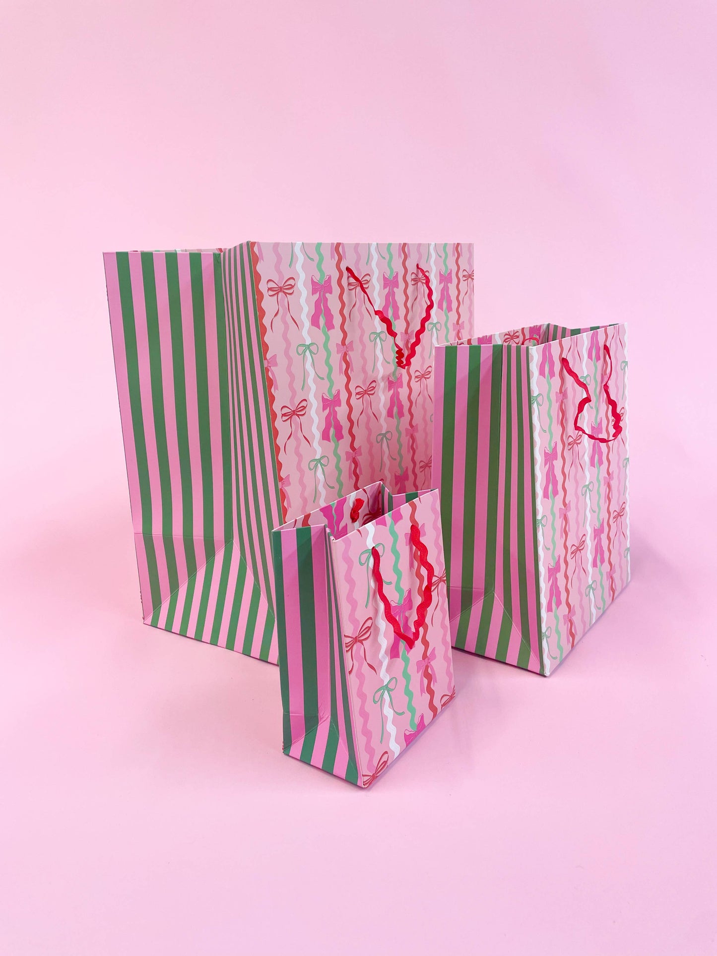 Christmas Ric Rac Bows Gift Bag: Small