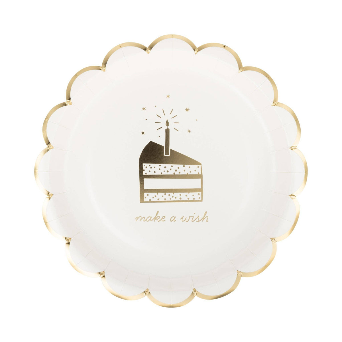 PLGLD42 - Make a Wish Cake 9" Plate