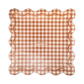GBL1343 - Rust Gingham Scalloped Square Paper Plates