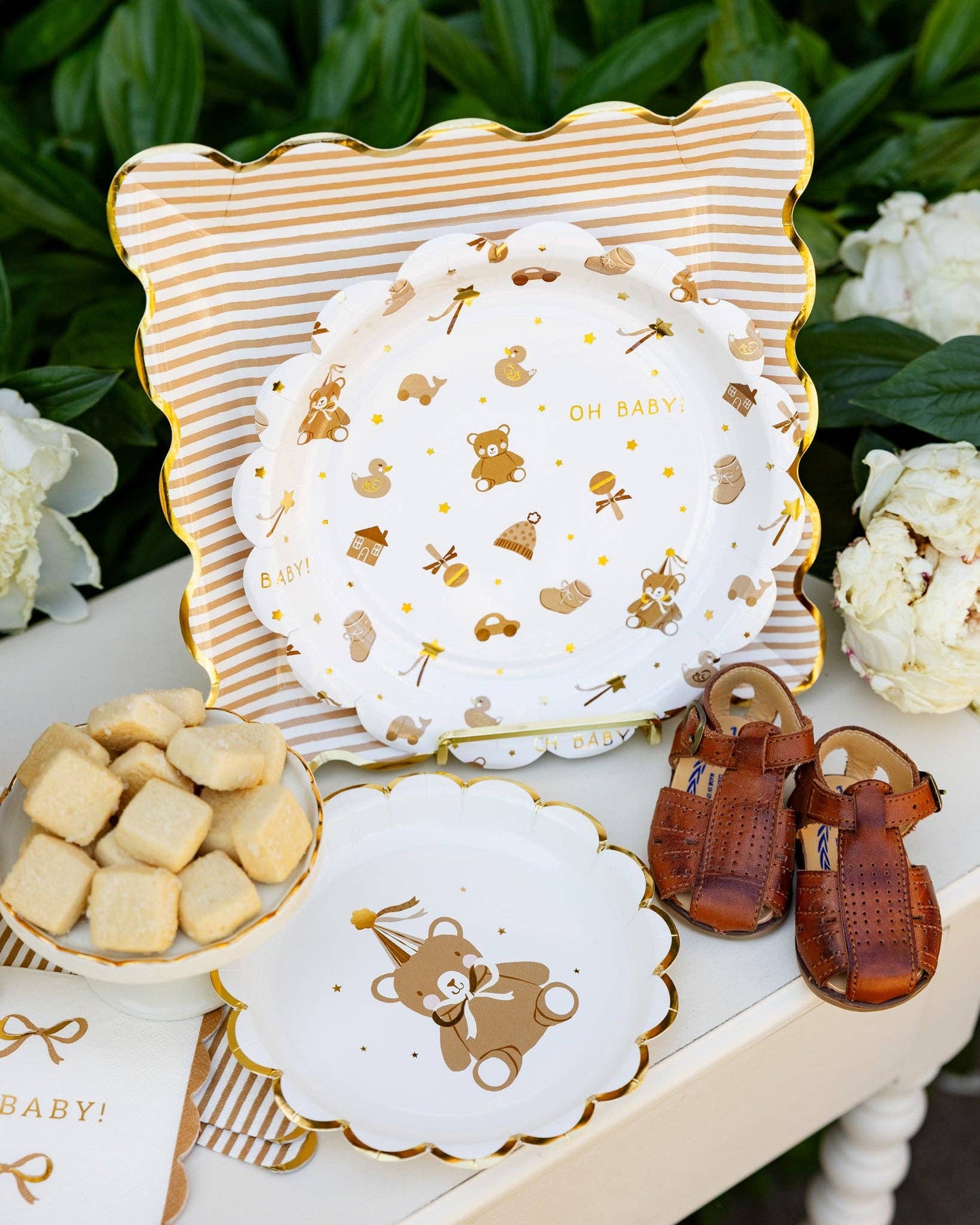 BAB1145 - Teddy Bear Baby Dessert Plate