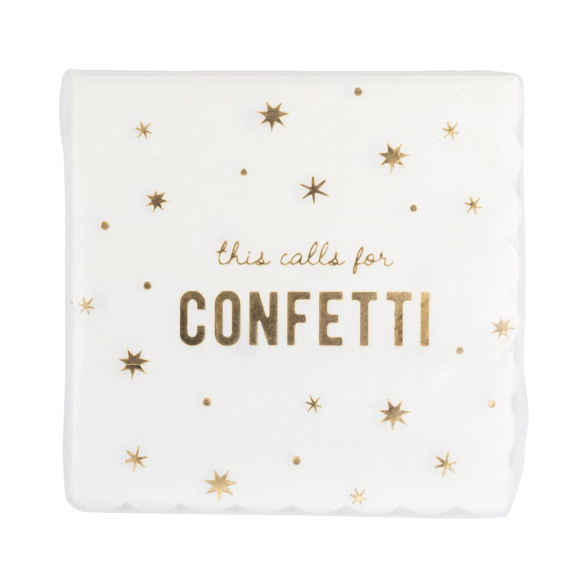 PLGLD30 - Calls for Confetti Cocktail Napkin