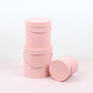 Simple Solid Color Round Hat Flower Box with Lid: Pink / Small