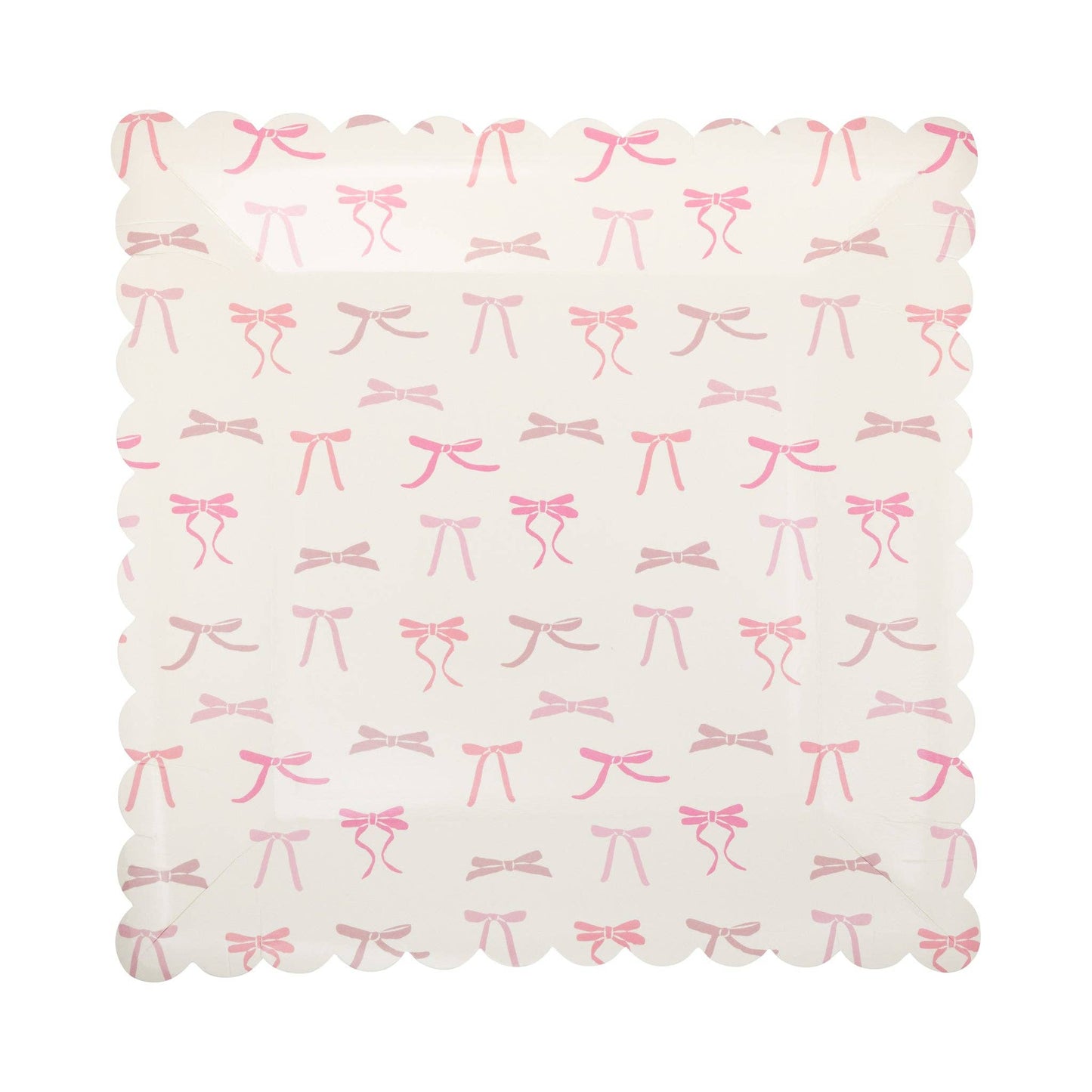 PLPL1829 - Pink Multi Bows Paper Plate