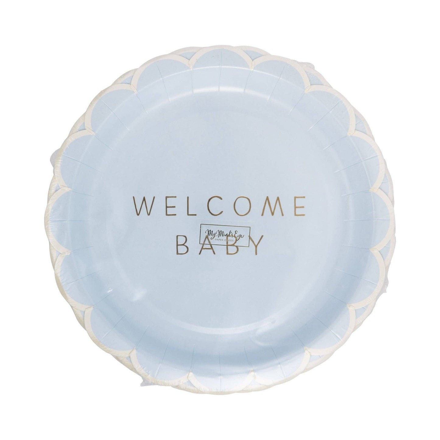BAB1143 - Welcome Baby Blue Plate