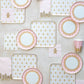 PINK GINGERBREAD LARGE PLATES
