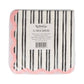 BLL1239 - White & Black Striped Cocktail Napkin