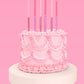 Pink Glitter Candles, Birthday Girl, Cake Topper, Cupcake