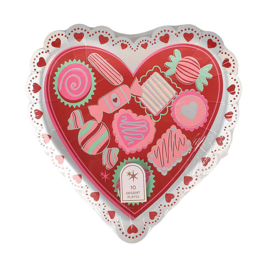 Valentine's Heart Plates (10 count)