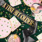 Tini Bit Older Sash - black satin sash, martini party