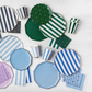 PALISADES BLUE SIGNATURE CABANA STRIPE GUEST TOWELS