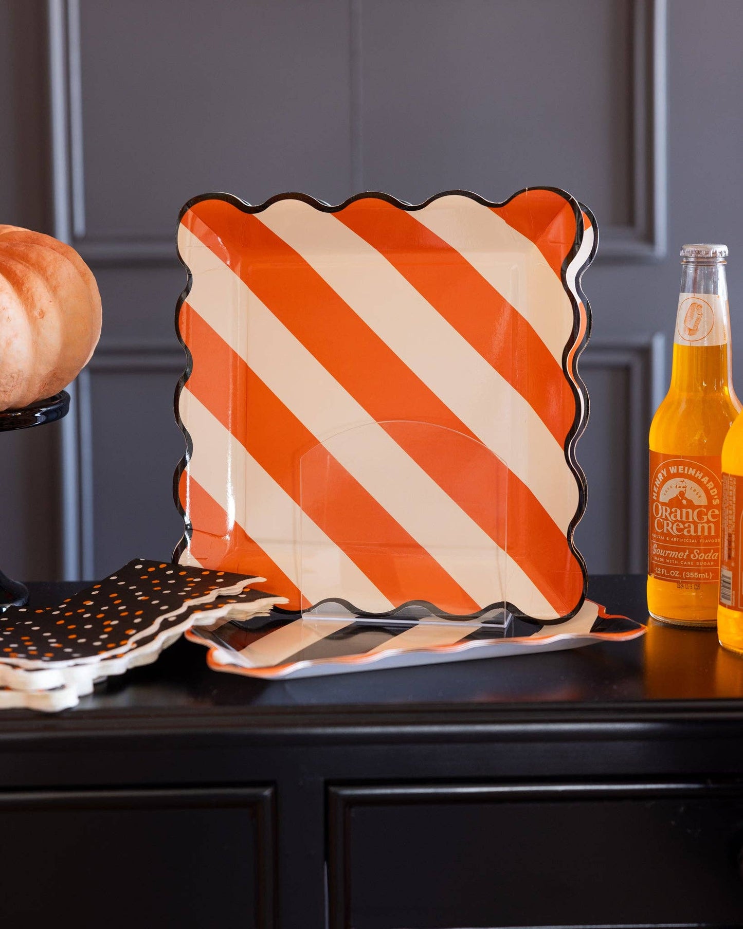 HPH1237 - Halloween Polka Dot Dinner Napkin