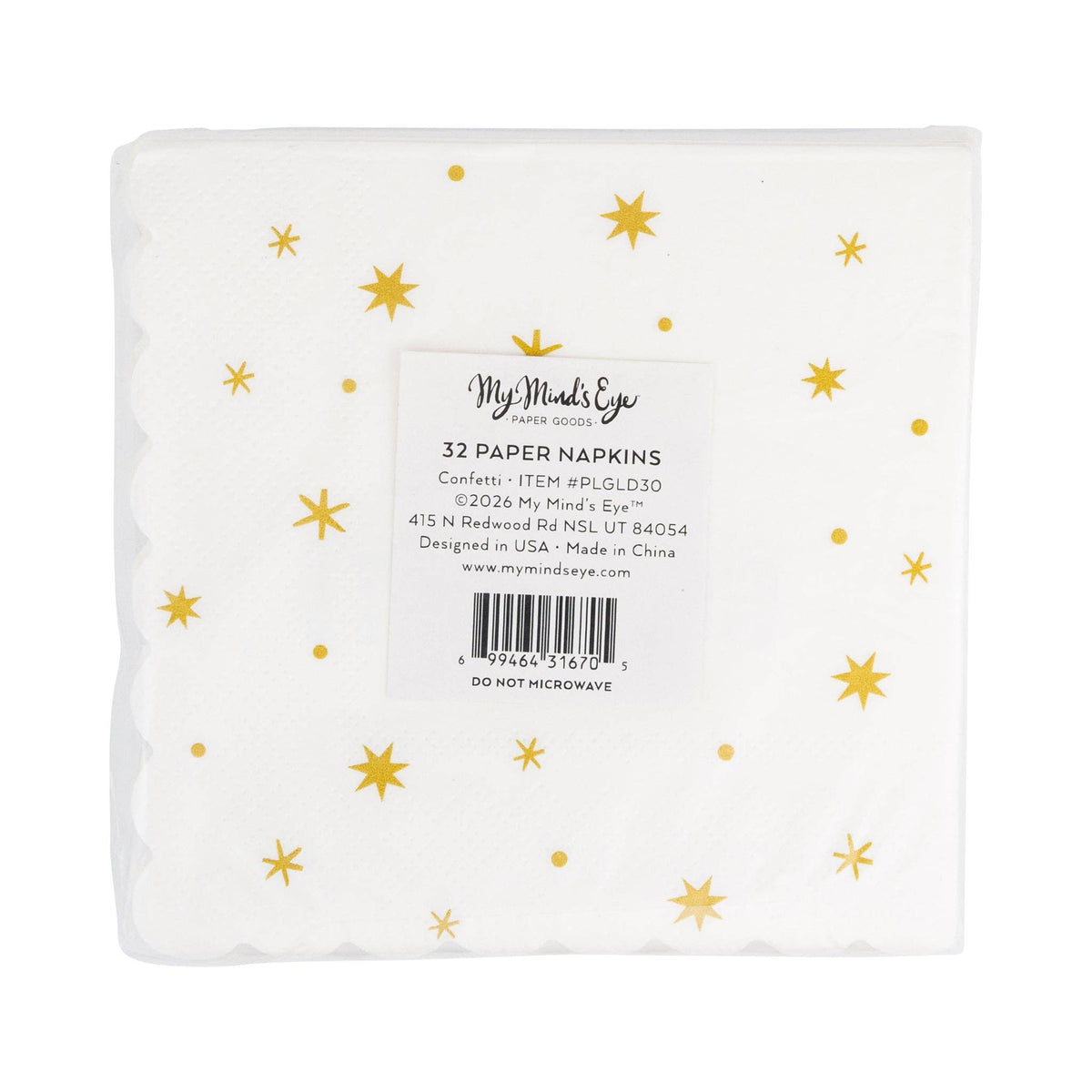 PLGLD30 - Calls for Confetti Cocktail Napkin
