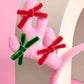 Pink Reindeer Holiday Headband - stuffed reindeer Christmas
