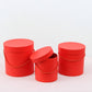 Simple Solid Color Round Hat Flower Box with Lid: Pink / Small