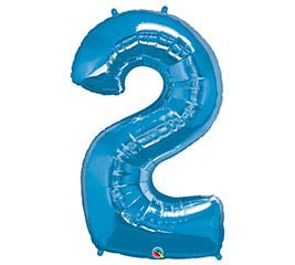 34” Number 2 (Blue)