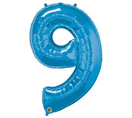 34” Number 9 (Blue)