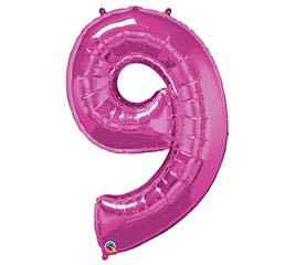 34” Number 9 (Pink)