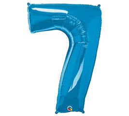 34” Number 7 (Blue)