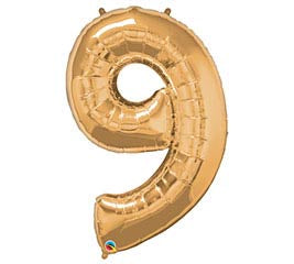 34” Number 9 (Gold)