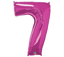34” Number 7 (Pink)