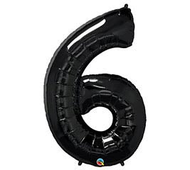 34” Number 6 (Black)