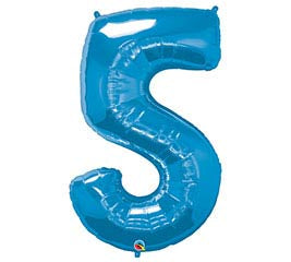 34” Number 5 (Blue)