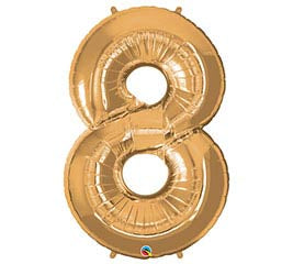 34” Number 8 (Gold)