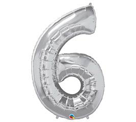 34” Number 6 (Silver)